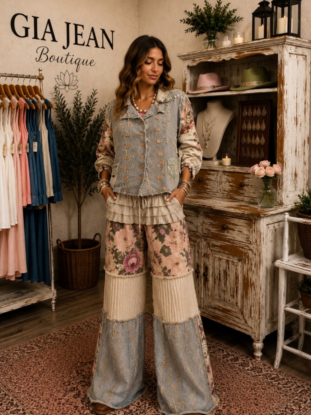 🎉 A RARE BIRD “ CHAMBRAY 2  “ A RARE BIRD HAND MADE CHAMBRAY KNOTTED JACKET 49 - Picture 3 of 12